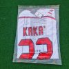 Kaká Leite Milan Number #22 2007 Final Athene Champions League Final White Retro Football Jersey