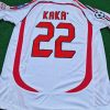 Kaká Leite Milan Number #22 2007 Final Athene Champions League Final White Retro Football Jersey