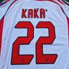 Kaká Leite Milan Number #22 2007 Final Athene Champions League Final White Retro Football Jersey