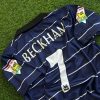 David Beckham Number #7 Manchester United 1999-2000 Night Blue Retro Jersey