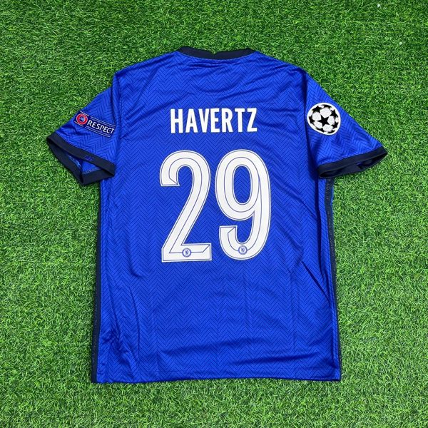 Kai Havertz Number #29 Chelsea 2021 Champions League Final Porto Blue Retro Kit Jersey Trikot Maglia Soccer Shirt