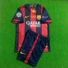 Lionel Messi Barcelona 14/15 Home Kids Kit Jersey for Children – | KinderTrikot | Maillot Enfant Soccer Shirt