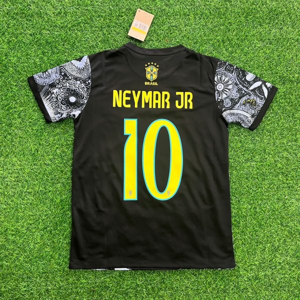 Neymar Jr Number #10 Brazil Iconic Retro Football Jersey Trikot Maglia Soccer Shirt