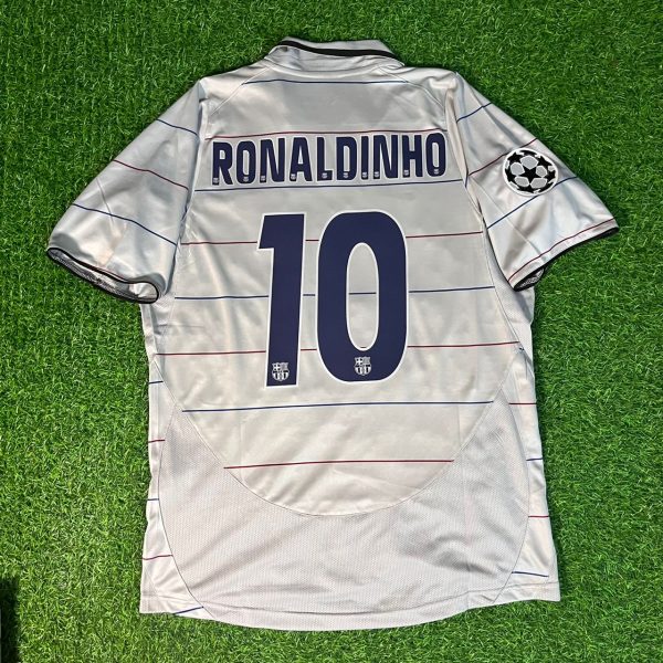 Ronaldinho Gaucho Number #10 - Barcelona 2003/2004 Blue Garnet Retro Jersey Trikot