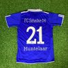 Schalke 04 Klaas-Jan Huntelaar Number #21 2020 - 2021 Season Retro Football Jersey Trikot Soccer Shirt