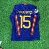Sergio Ramos Number #15 - Spain 2010 World Cup Final Retro Jersey Trikot