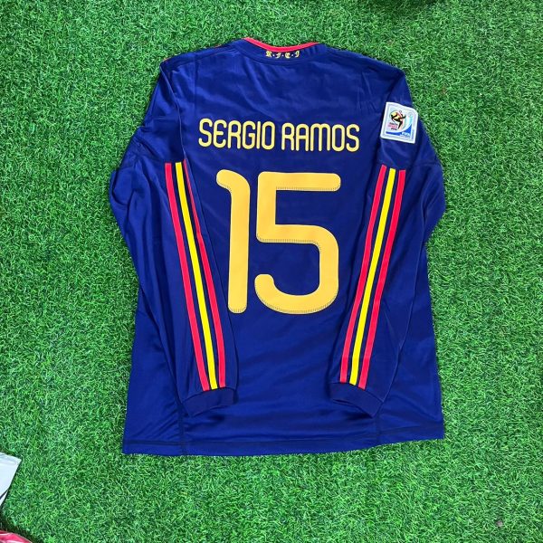 Sergio Ramos Number #15 - Spain 2010 World Cup Final Retro Jersey Trikot
