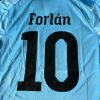 Diego Forlán Number #10 Uruguay 2010 South Africa World Cup Blue Retro Jersey