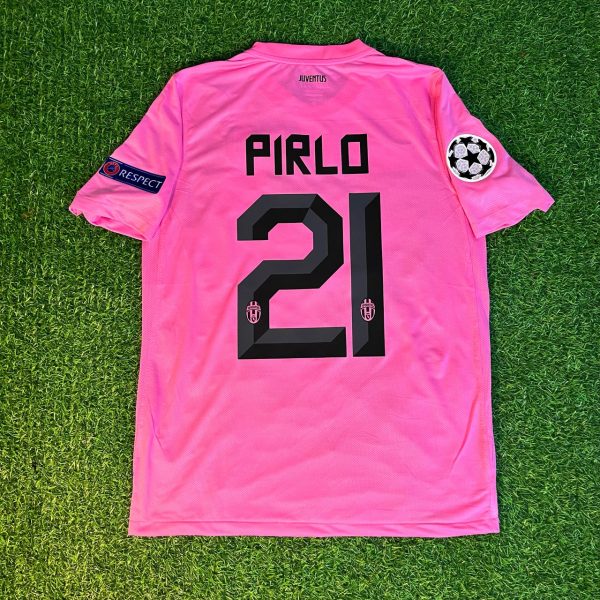 Andrea Pirlo Number #21 Juventus Pink 2012 2013 Season Retro Jersey