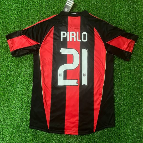 Andrea Pirlo Number #21 Milan 2010 2011 Retro Jersey Trikot Maillot Soccer Shirt