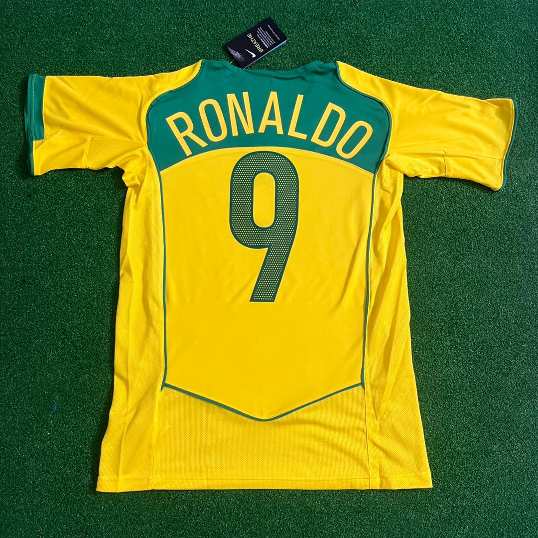 brazilronaldo2006 Ronaldo Nazario Number #9 Brazil 2004-2006 Retro Jersey Trikot