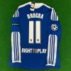 Didier Drogba Number #11 Chelsea Champhions League 2012 Munich Final Retro Long Sleeve Jersey