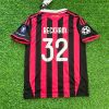 David Beckham Number #32 - AC Milan 2009-2010 Kit Jersey Trikot Maillot Soccer Shirt