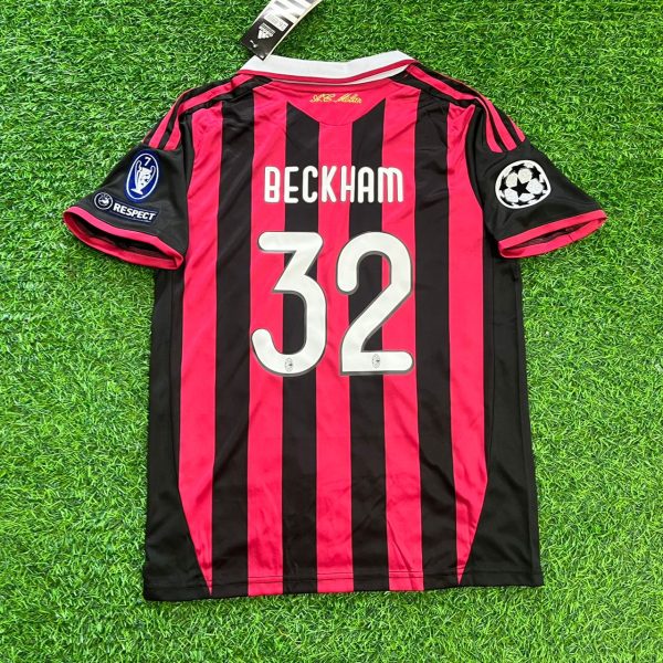 David Beckham Number #32 - AC Milan 2009-2010 Kit Jersey Trikot Maillot Soccer Shirt