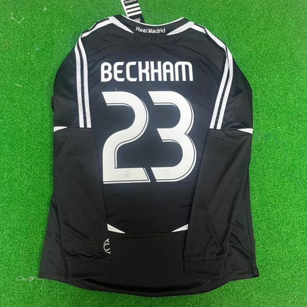 David Beckham Number #23 Real Madrid 2006-2007 Black Jersey Soccer Shirt