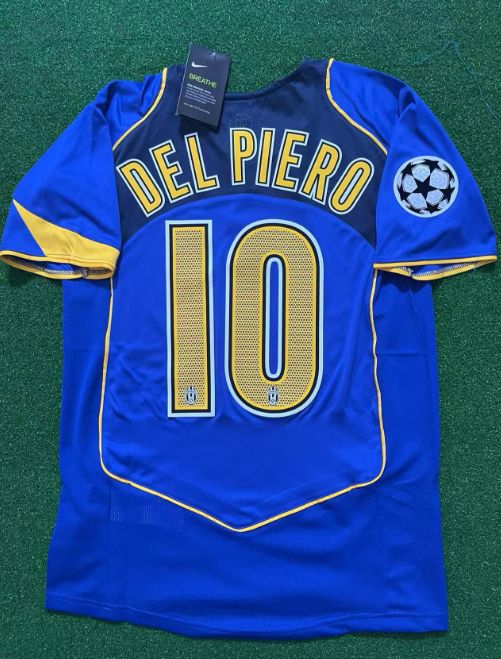 Alessandro Del Piero Number #10 Juventus 2004-2005 Blue Retro Jersey | Kit | Trikot | Maillot Soccer Shirt