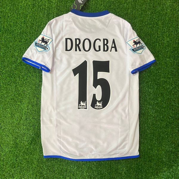 Didier Drogba Number #15 Chelsea Away 2004 Retro Football Jersey