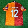 Didier Drogba Number #12 Galatasaray Retro 2012-2013 Sezonu Formasi Home Jersey Trikot Maillot Soccer Shirt