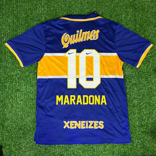 Diego Armando Maradona Number #10 Boca Juniors 1996 1997 Retro Jersey Trikot Maglia