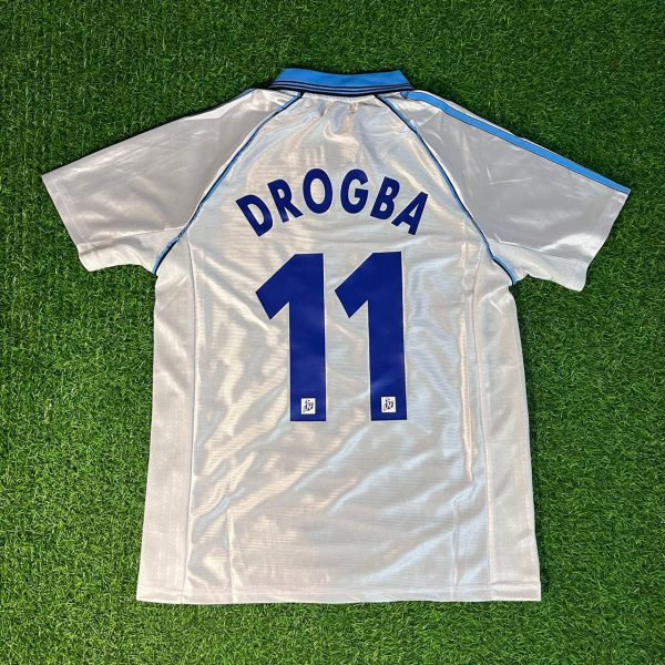 Didier Drogba Number #11 Olympique Marseille Retro Jersey Kit Maillot Soccer Shirt