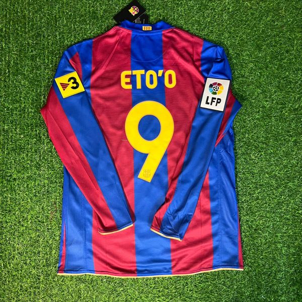 Samuel Eto'o Number #9 Barcelona 2007 Retro Football Jersey