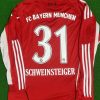Bastian Schweinsteiger Number #31 FC Bayern Munich 2010/11 Red Long Sleeve Retro Trikot Jersey Trikot Bastian Schweinsteiger Number #31 FC Bayern Munich 2010/11 Red Long Sleeve Retro Trikot Jersey Trikot