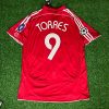 Fernando Torres Number #9 Liverpool 2007 2008 Season Champions League Red Retro Football Jersey