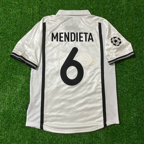Gaizka Mendieta Number #6 Valencia 2001 Milano Champions Final Retro Jersey Camiseta Maillot Trikot Soccer Shirt