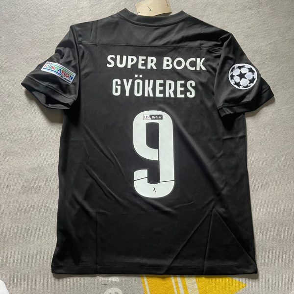 Viktor Gyökeres Number #9 Sporting CP Lisbon Commemorative Black Jersey
