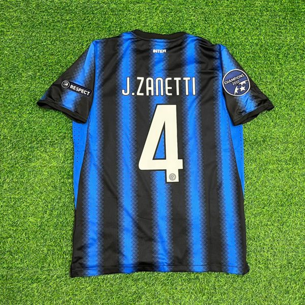 Javier Zanetti Number #4 - Inter 2011 Special Final Jersey Soccer Trikot Maillot Maglia Soccer Shirt