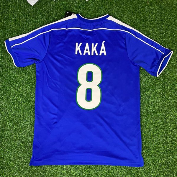 Kaka Number #8 – Brazil Blue Retro Kit Jersey – | Trikot | Maillot Soccer Shirt