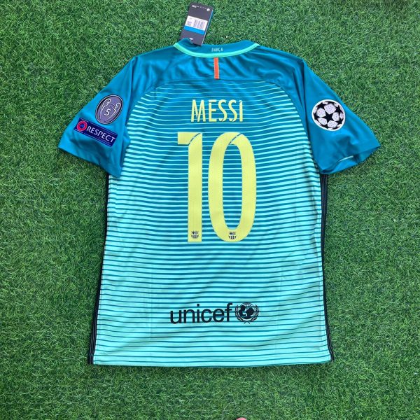 Lionel Messi Number #10 – Barcelona 2016/17 Away Retro Jersey Trikot Maillot Soccer Shirt