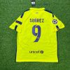 Luis Suarez Number #9 Barcelona 14/15 Retro Yellow Jersey Maillot Trikot Maglia Soccer Shirt