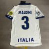 Paolo Maldini Number #3 Italy EURO 1996 White Retro Jersey