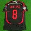 Gennaro Gattuso Number #8 Milan 2006 2007 Black Retro Jersey Gennaro Gattuso Number #8 Milan 2006 2007 Black Retro Jersey