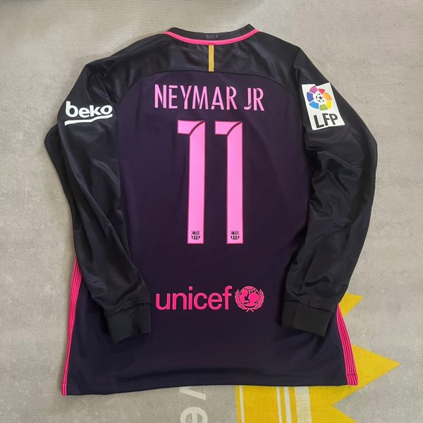 Neymar Jr Number #11 Barcelona 14/15 Retro Pink Printing Long Sleeve Jersey Maillot Trikot Maglia