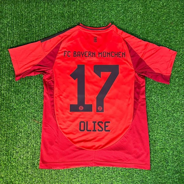 Michael Olise Number #17 Bayern Munchen Gray New season Trikot Soccer Shirt