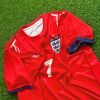 David Beckham Number #7 England Red And White Retro Jersey David Beckham Number #7 England Red And White Retro Jersey