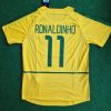 Ronaldinho Number #11 Brazil 2002 World Cup Retro Football Jersey