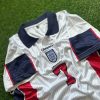 David Beckham Number #7 England Red And White Retro Jersey David Beckham Number #7 England Red And White Retro Jersey