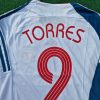 Fernando Torres Number #9 Liverpool 2007 White Blue Long Sleeve Retro Jersey Trikot Maglia Fernando Torres Number #9 Liverpool 2007 White Blue Long Sleeve Retro Jersey Trikot Maglia