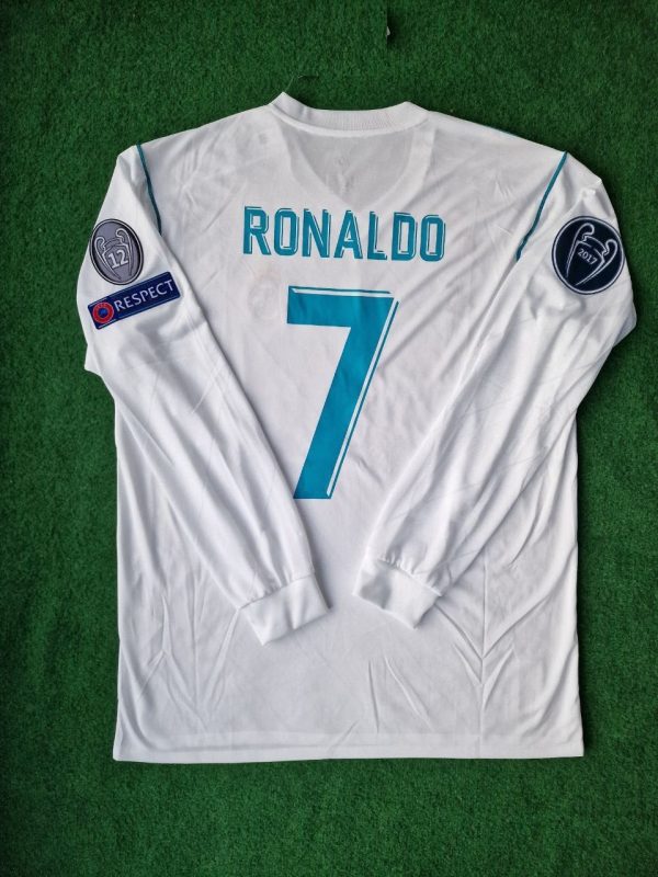 Cristiano Ronaldo Number #7 - Madrid 2018 Final Long Sleeve Jersey Trikot Maillot Soccer Shirt