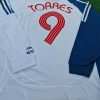 Fernando Torres Number #9 Liverpool 2007 White Blue Long Sleeve Retro Jersey Trikot Maglia Fernando Torres Number #9 Liverpool 2007 White Blue Long Sleeve Retro Jersey Trikot Maglia