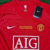 Cristiano Ronaldo Number #7 Manchester United 2008 Champions Leage Final Moscow Retro Long Sleeve Jersey