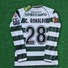 Cristiano Ronaldo Number #28 Sporting Lisbon 2001 2003 First Season Long Sleeve Retro Jersey Cristiano Ronaldo Number #28 Sporting Lisbon 2001 2003 First Season Long Sleeve Retro Jersey