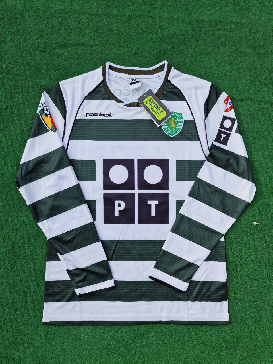 photo_2023-11-07_22-04-56_2 Cristiano Ronaldo Number #28 Sporting Lisbon 2001 2003 First Season Long Sleeve Retro Jersey