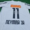 Neymar Jr Number #11 Santos FC White Retro Football Jersey Trikot