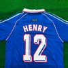 Thierry Henry Number #12 France 1998 World Cup Retro Football Jersey