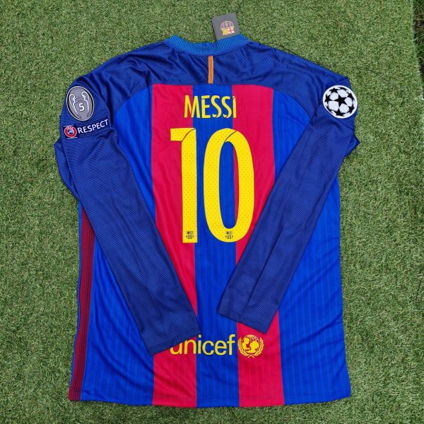 Lionel Messi Number #10 Barcelona 2016 Special Edition Jersey with World Championship Patch Soccer Jersey