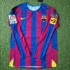 Ronaldinho Gaucho Number #10 Barcelona 2006 Final Retro Long Sleeve Football Jersey Ronaldinho Gaucho Number #10 Barcelona 2006 Final Retro Long Sleeve Football Jersey